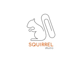 Squirrel+clip - projektowanie logo - konkurs graficzny